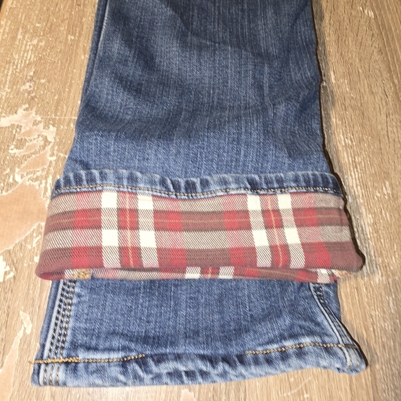 Carhartt Relaxed Fit Flannel Lined Straight Leg Jeans Women's 8 Measures 32X30 - Picture 4 of 9